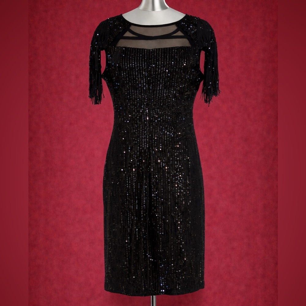 Black Sequin Dress Size Medium